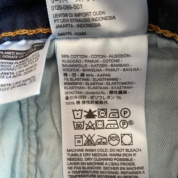 Levis 505 Mens Straight Leg Jeans W36 Classic Fit Blue Denim Made In Mexico - Picture 7 of 12